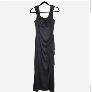Alex Evenings • Sparkling Gray ("Smoke") Sleeveless Evening Dress. 10P